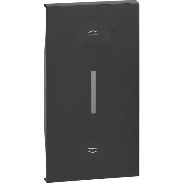 BTICINO - LivingNow 2-modulige Tastenabdeckung für Rollladenschalter in der Farbe Black