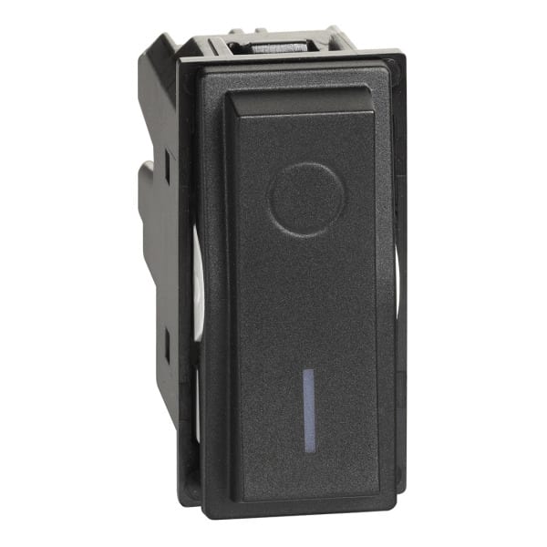 BTICINO - LivingNow 1-moduliger Ausschalter 2-polig 16A in der Farbausführung Black