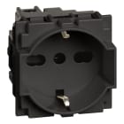 BTICINO - LivingNow Kombinationssteckdose Schuko/Italien mit Schraubklemmen, Farbe Black