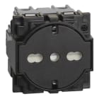 BTICINO - LivingNow Kombinationssteckdose Schuko/Italien in flacher Optik, Farbe Black