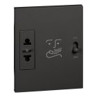 BTICINO - LivingNow 3-modulige Rasiersteckdose in der Farbausführung Black