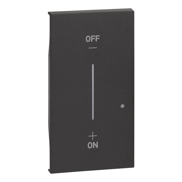 BTICINO - LivingNow 2-modulige Taste für Licht-Wandsender with Netatmo in der Farbe Black