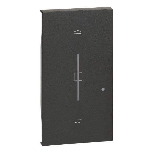 BTICINO - LivingNow 2-modulige Taste für Rollladen-Wandsender with Netatmo, Farbe Black