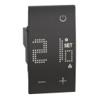 BTICINO - LivingNow 2-moduliger Thermostat mit Display in der Farbausführung Black