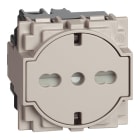BTICINO - LivingNow Kombinationssteckdose Schuko/Italien in flacher Optik, Farbe Sand