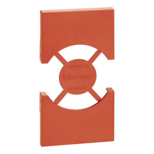 BTICINO - LivingNow 2-modulige Abd. für Steckdose Schuko/Italienische Norm, Farbe Rot