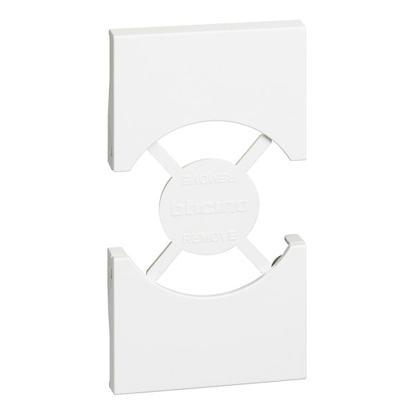 BTICINO - LivingNow 2-modulige Abd. für Steckdose Schuko/Italienische Norm, Farbe White