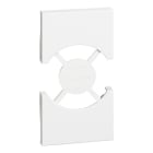 BTICINO - LivingNow 2-modulige Abd. für Steckdose Schuko/Italienische Norm, Farbe White