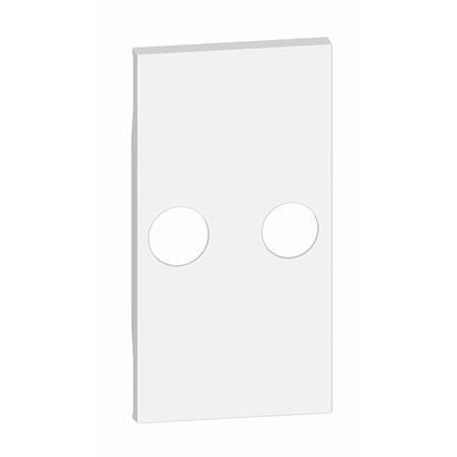 BTICINO - LivingNow 2-modulige Abdeckung für TV-R-Dosen in der Farbausführung White