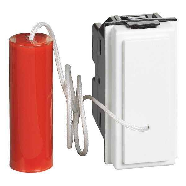 BTICINO - LivingNow 1-moduliger Zugtaster mit Schließer- und Öffnerkontakt, Farbe White