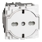 BTICINO - LivingNow Kombinationssteckdose Schuko/Italien in flacher Optik, Farbe White
