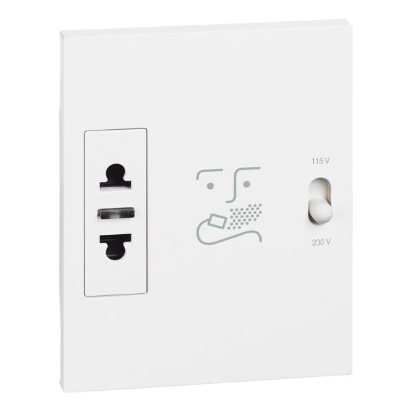BTICINO - LivingNow 3-modulige Rasiersteckdose in der Farbausführung White
