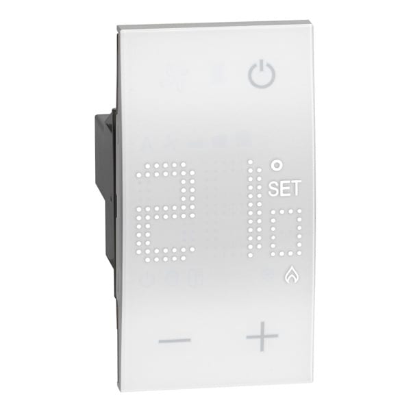 BTICINO - LivingNow 2-moduliger Thermostat mit Display in der Farbausführung White