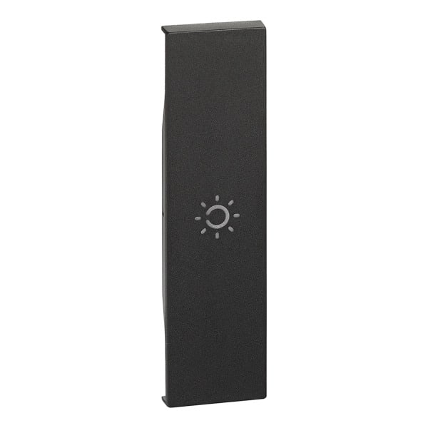 BTICINO - LivingNow 1-modulige Tastenabdeckung mit Symbol ''Licht'' in der Farbe Black