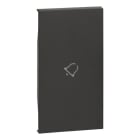 BTICINO - LivingNow 2-modulige Tastenabdeckung mit Symbol ''Glocke'' in der Farbe Black