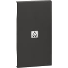 BTICINO - LivingNow 2-modulige Tastenabdeckung mit Symbol ''Heizung'' in der Farbe Black