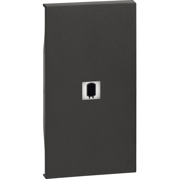 BTICINO - LivingNow 2-modulige Tastenabdeckung mit Symbol ''Boiler'' in der Farbe Black