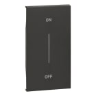 BTICINO - LivingNow 2-modulige Tastenabdeckung My Home mit Aufdruck ''ON-OFF'', Farbe Black