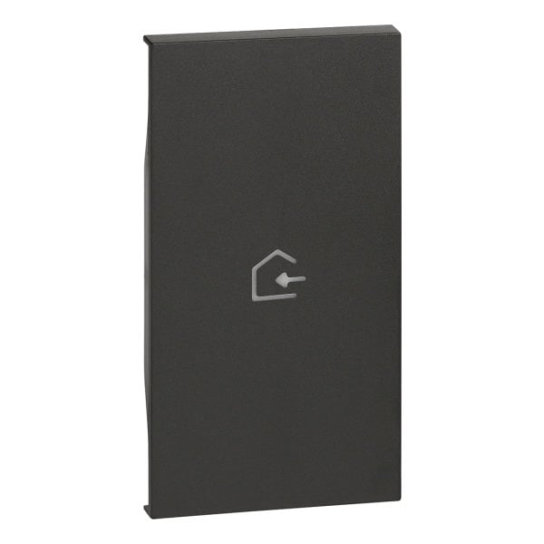 BTICINO - LivingNow 2-mod. Tastenabd. My Home mit Symbol ''Nachhause kommen'', Farbe Black