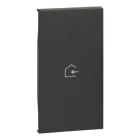 BTICINO - LivingNow 2-mod. Tastenabd. My Home mit Symbol ''Nachhause kommen'', Farbe Black