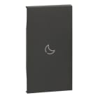 BTICINO - LivingNow 2-mod. Tastenabdeckung für MyHome mit Symbol ''Nacht'', Farbe Black