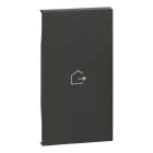 BTICINO - LivingNow 2-mod. Tastenabd. My Home mit Symbol ''Haus verlassen'', Farbe Black