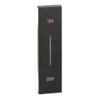 BTICINO - LivingNow 1-modulige Tastenabdeckung My Home mit Aufdruck ''ON-OFF'', Farbe Black