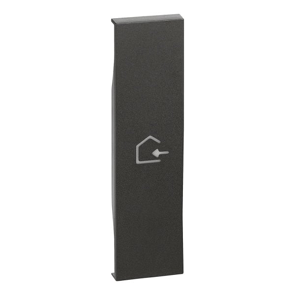 BTICINO - LivingNow 1-mod. Tastenabd. My Home mit Symbol ''Nachhause kommen'', Farbe Black