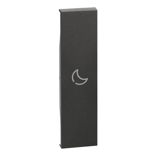 BTICINO - LivingNow 1-mod. Tastenabdeckung für MyHome mit Symbol ''Nacht'', Farbe Black