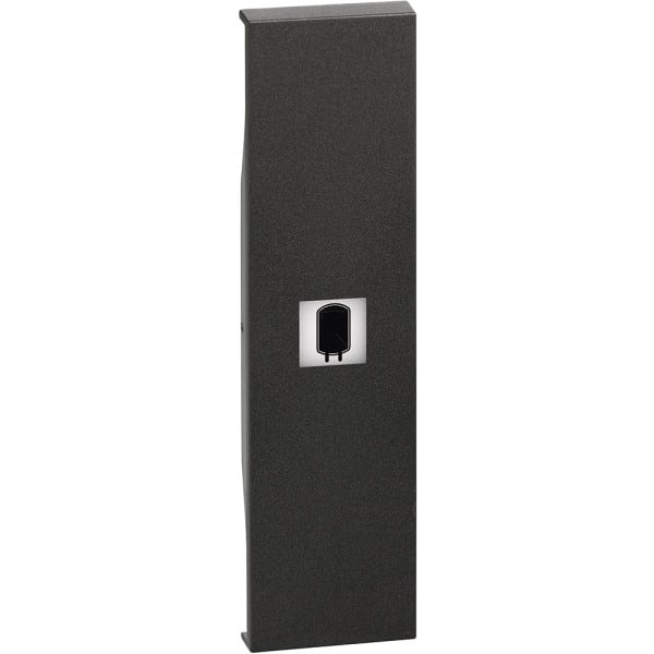 BTICINO - LivingNow 1-modulige Tastenabdeckung mit Symbol ''Boiler'' in der Farbe Black