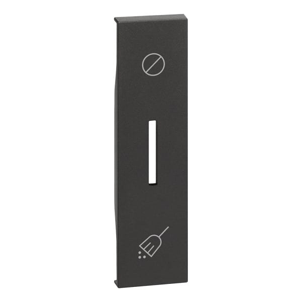 BTICINO - LivingNow 1-mod. Tastenabd. Schalter ''Nicht stören/Zimmer reinigen'', Farbe Black