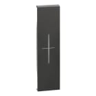 BTICINO - LivingNow 1-modulige Tastenabdeckung My Home mit Symbol ''Stop'', Farbe Black