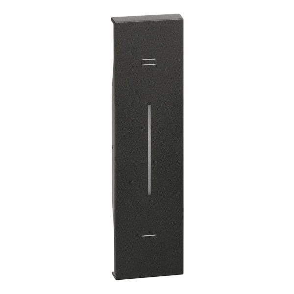BTICINO - LivingNow 1-modulige Tastenabdeckung My Home mit Symbol ''+/-'', Farbe Black