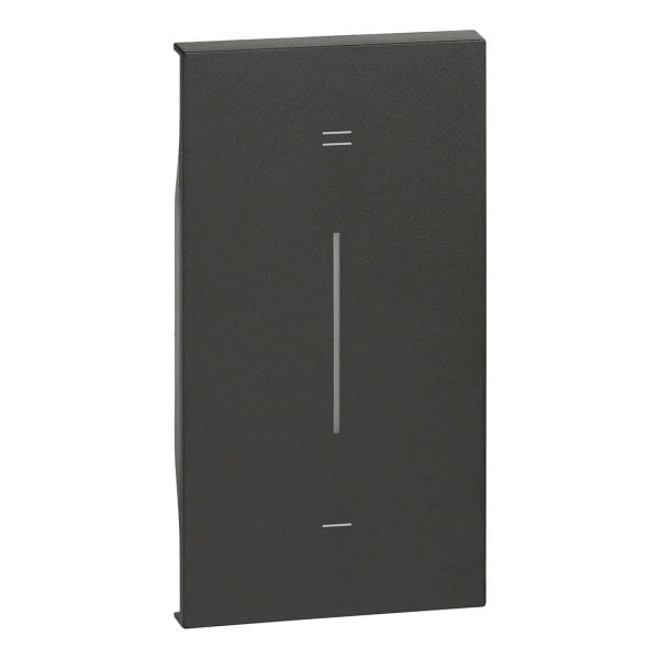 BTICINO - LivingNow 2-modulige Tastenabdeckung My Home mit Symbol ''+/-'', Farbe Black