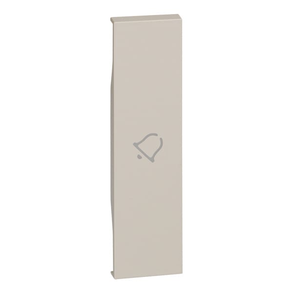 BTICINO - LivingNow 1-modulige Tastenabdeckung mit Symbol ''Glocke'' in der Farbe Sand