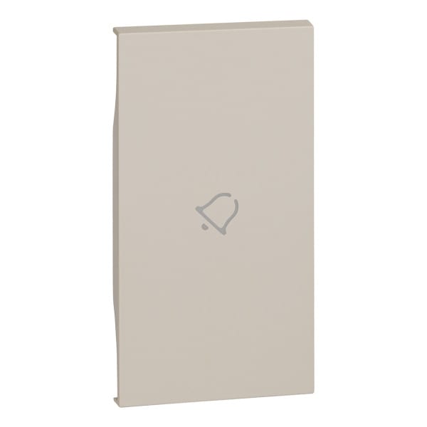 BTICINO - LivingNow 2-modulige Tastenabdeckung mit Symbol ''Glocke'' in der Farbe Sand