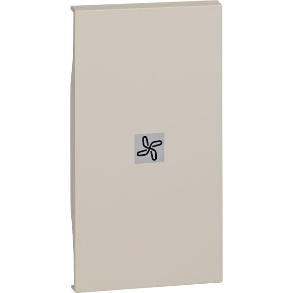 BTICINO - LivingNow 2-modulige Tastenabdeckung mit Symbol ''Ventilator'' in der Farbe Sand