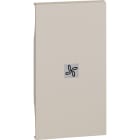 BTICINO - LivingNow 2-modulige Tastenabdeckung mit Symbol ''Ventilator'' in der Farbe Sand