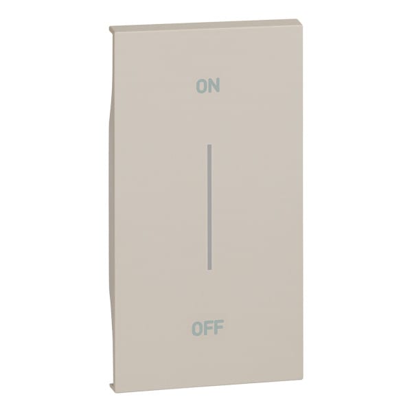 BTICINO - LivingNow 2-modulige Tastenabdeckung My Home mit Aufdruck ''ON-OFF'', Farbe Sand