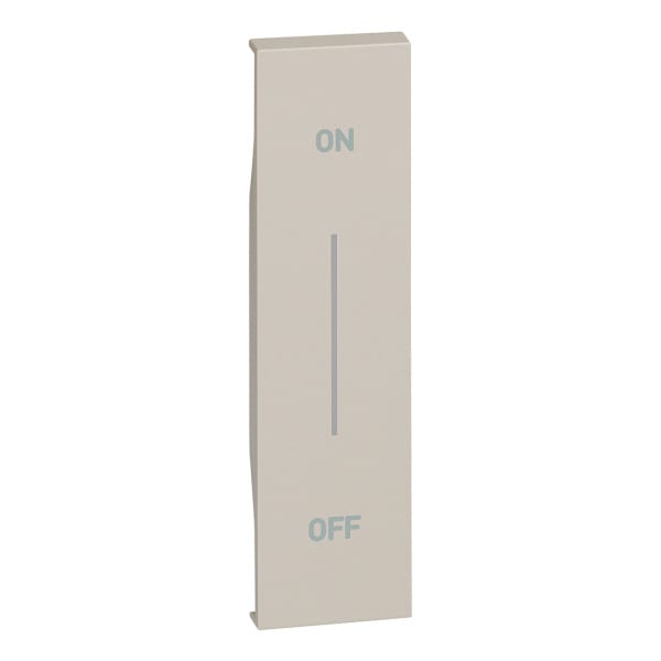 BTICINO - LivingNow 1-modulige Tastenabdeckung My Home mit Aufdruck ''ON-OFF'', Farbe Sand