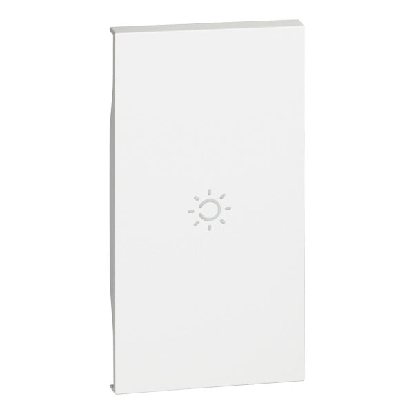 BTICINO - LivingNow 2-modulige Tastenabdeckung mit Symbol ''Licht'' in der Farbe White
