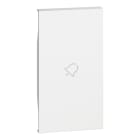 BTICINO - LivingNow 2-modulige Tastenabdeckung mit Symbol ''Glocke'' in der Farbe White
