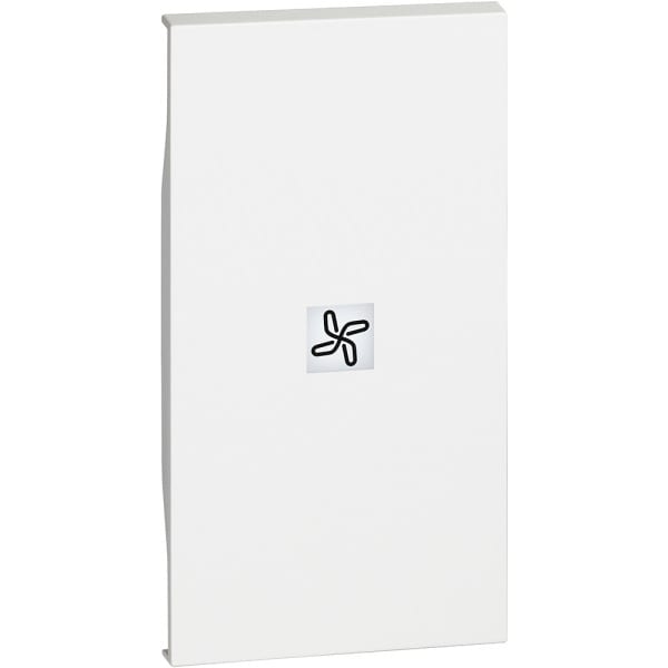 BTICINO - LivingNow 2-modulige Tastenabdeckung mit Symbol ''Ventilator'' in der Farbe White