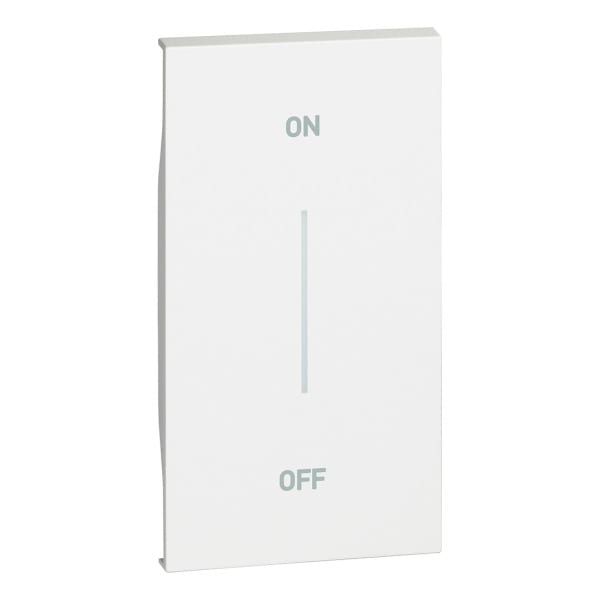 BTICINO - LivingNow 2-modulige Tastenabdeckung My Home mit Aufdruck ''ON-OFF'', Farbe White