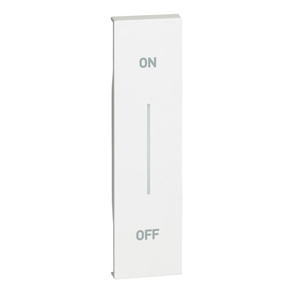 BTICINO - LivingNow 1-modulige Tastenabdeckung My Home mit Aufdruck ''ON-OFF'', Farbe White