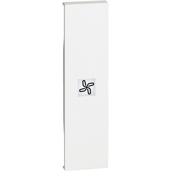 BTICINO - LivingNow 1-modulige Tastenabdeckung mit Symbol ''Ventilator'' in der Farbe White