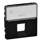LEGRAND - Valena Life Abdeckung RJ11/RJ45 mit Beschriftungsfeld 1-fach Farbe: Schwarz