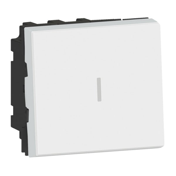 LEGRAND - Mosaic Kreuzschalter 10A Schraubklemmen, 2-modulig, beleuchtbar Farbe: Ultraweiß
