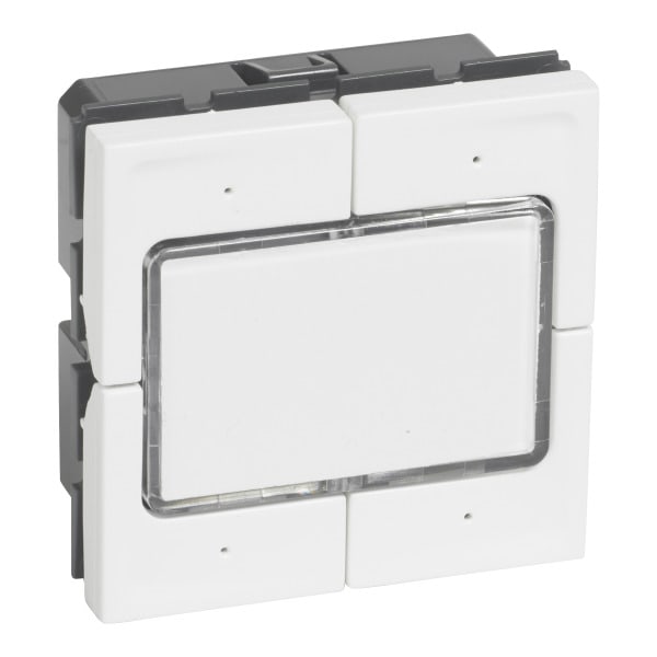 LEGRAND - Mosaic 4-fach elektronischer Taster, 2 modulig, 0-24V Farbe: Ultraweiß