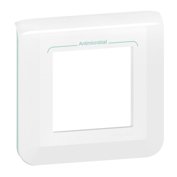 LEGRAND - Mosaic Rahmen 2-modulig, horizontal, antibakteriell Farbe: Ultraweiß